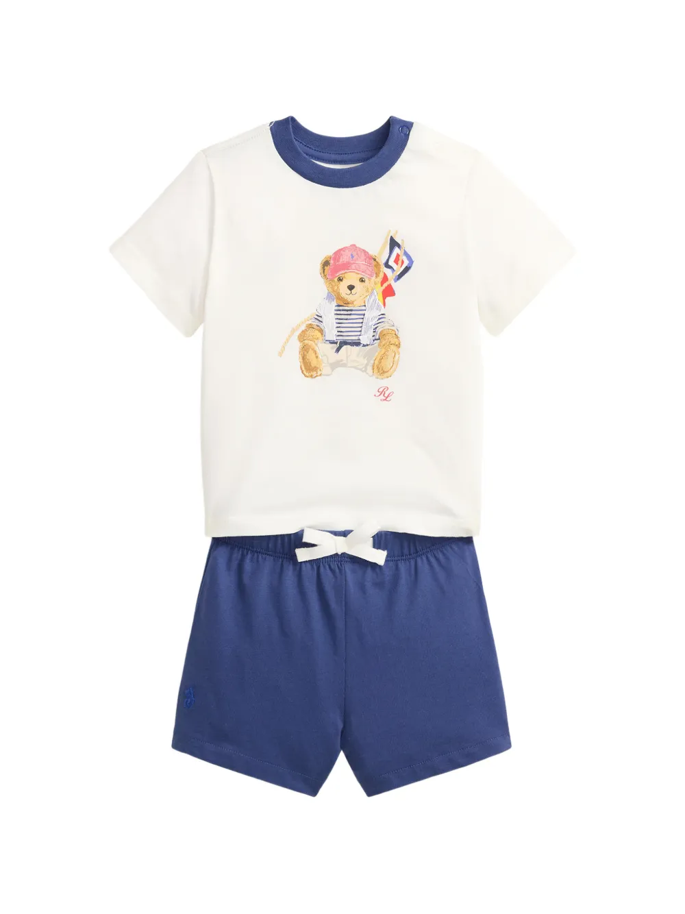 POLO RALPH LAUREN KIDS Set shorts con coulisse - Bianco