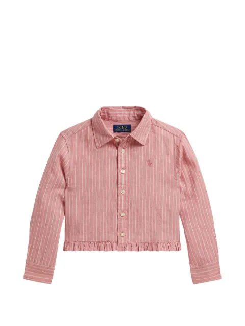 POLO RALPH LAUREN KIDS camisa con logo bordado