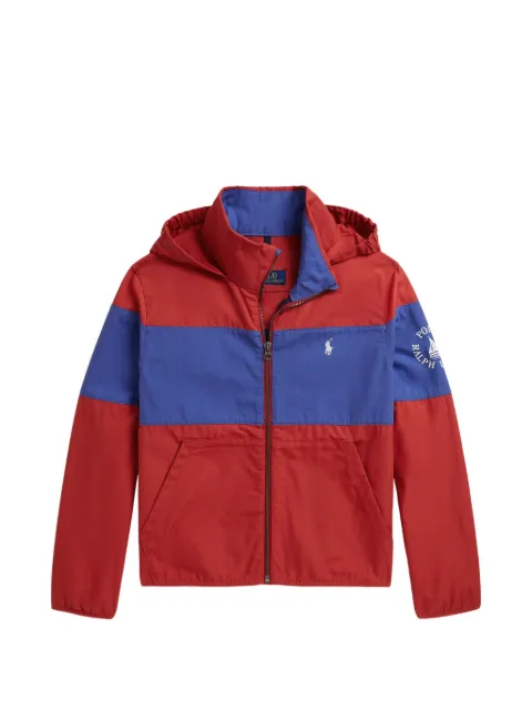 POLO RALPH LAUREN KIDS chamarra con capucha y detalle del logo