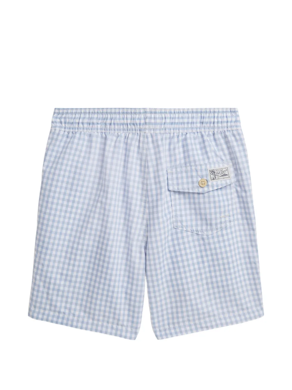 POLO RALPH LAUREN KIDS Zwembroek met geborduurde gingham ruit Blauw