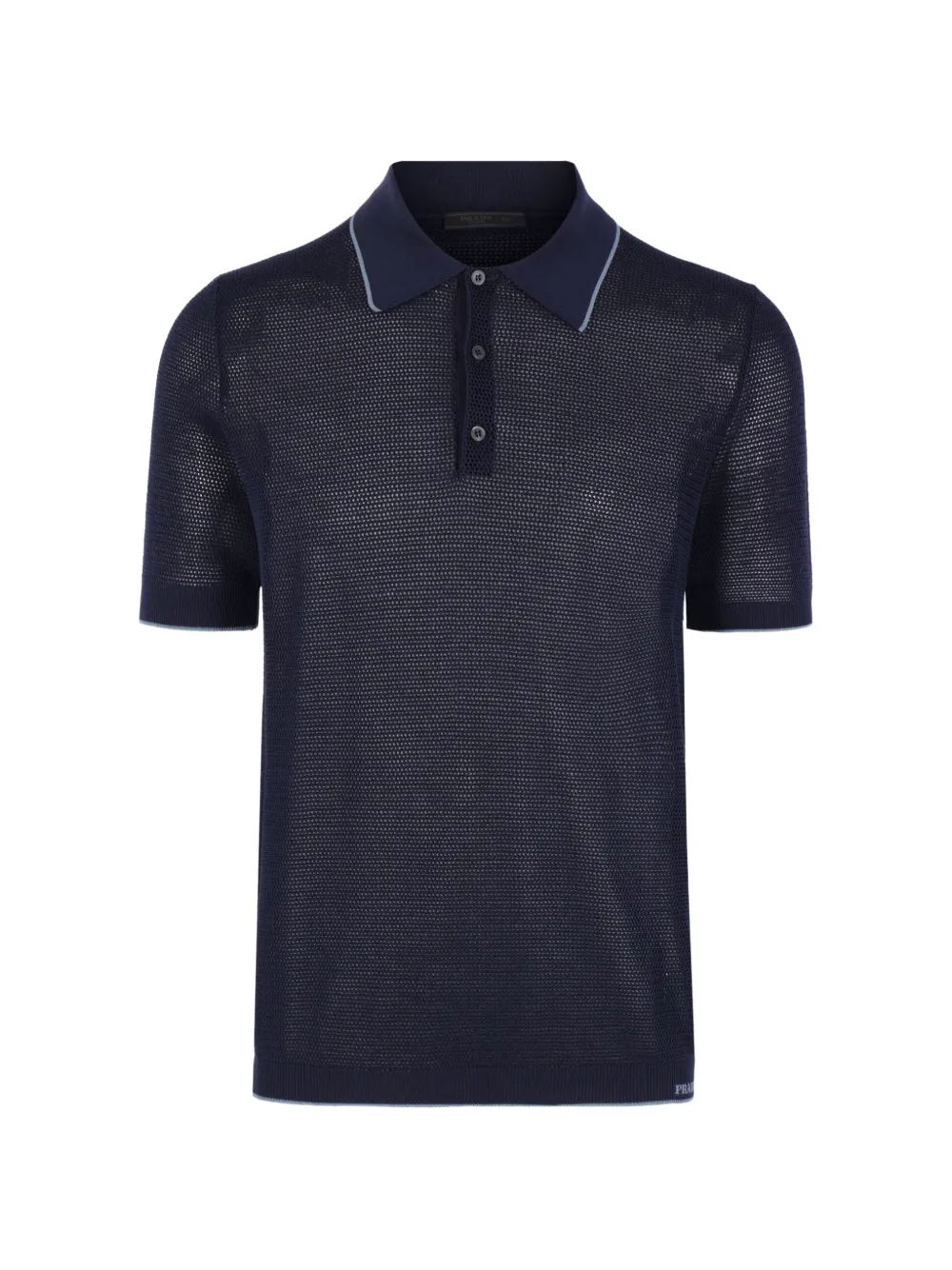 Prada buttoned short-sleeve polo shirt - Blau