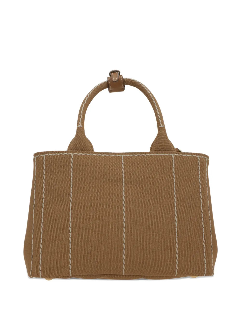 Prada Jardinière shopper met borduurwerk Bruin