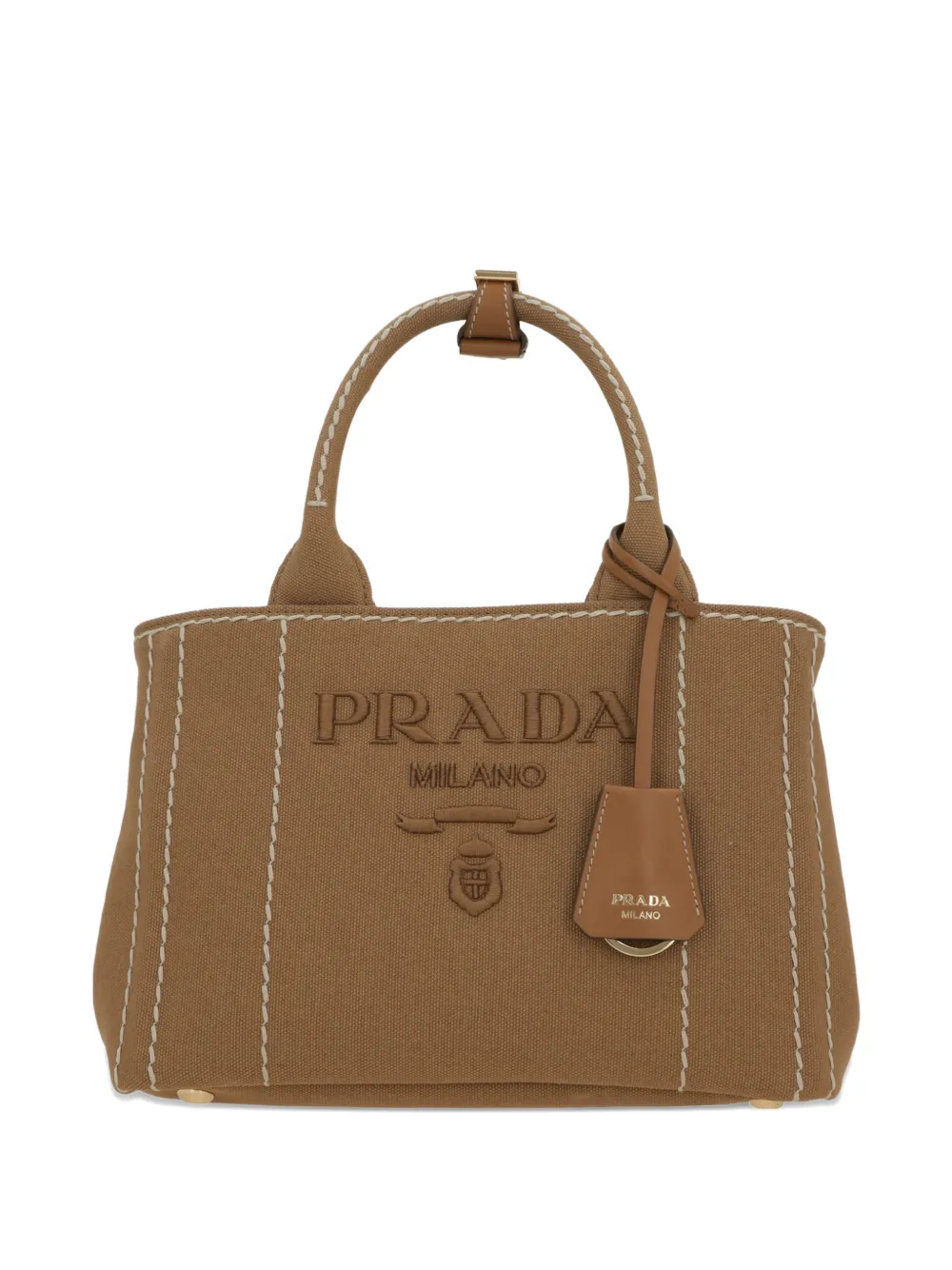 Prada Jardinière embroidered tote bag - Marrone