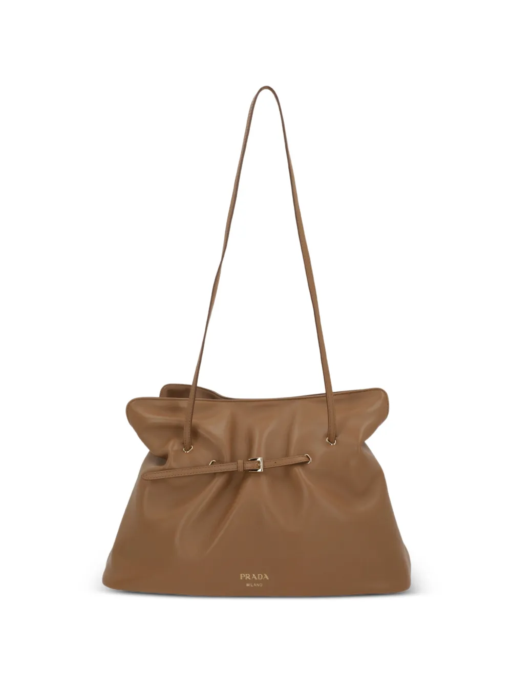 Prada small Dada nappa leather shoulder bag - Marrone