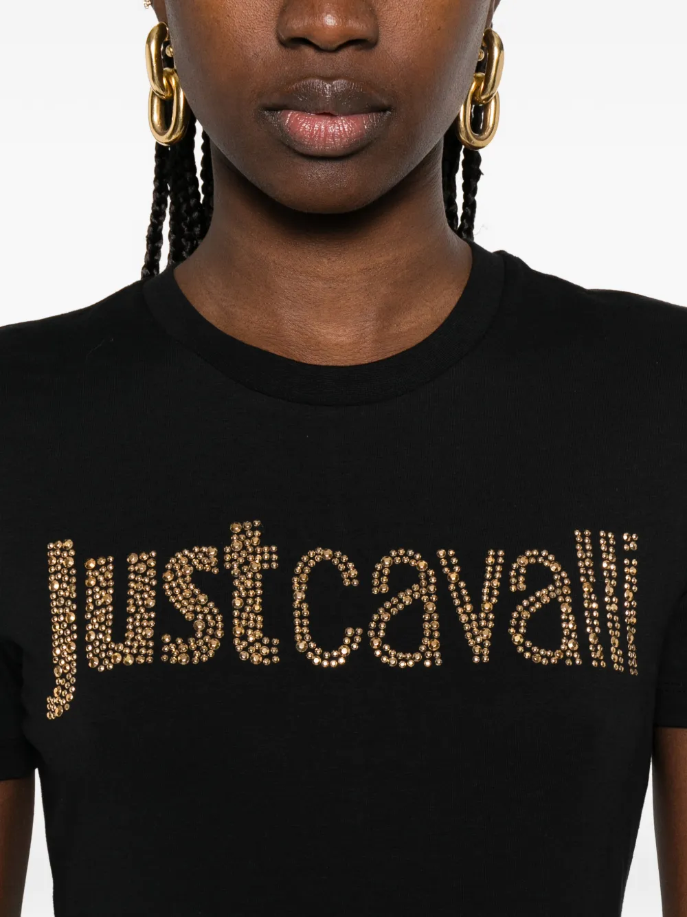 Just Cavalli Mini-jurk verfraaid met logo Zwart