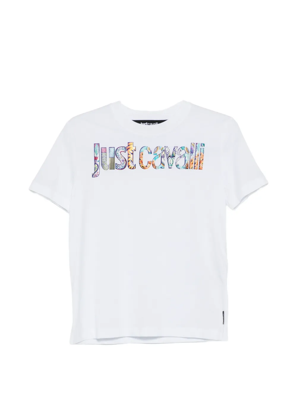 Just Cavalli floral logo T-shirt - Bianco
