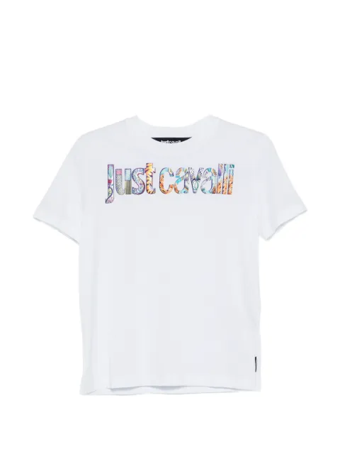 Just Cavalli floral logo T-shirt