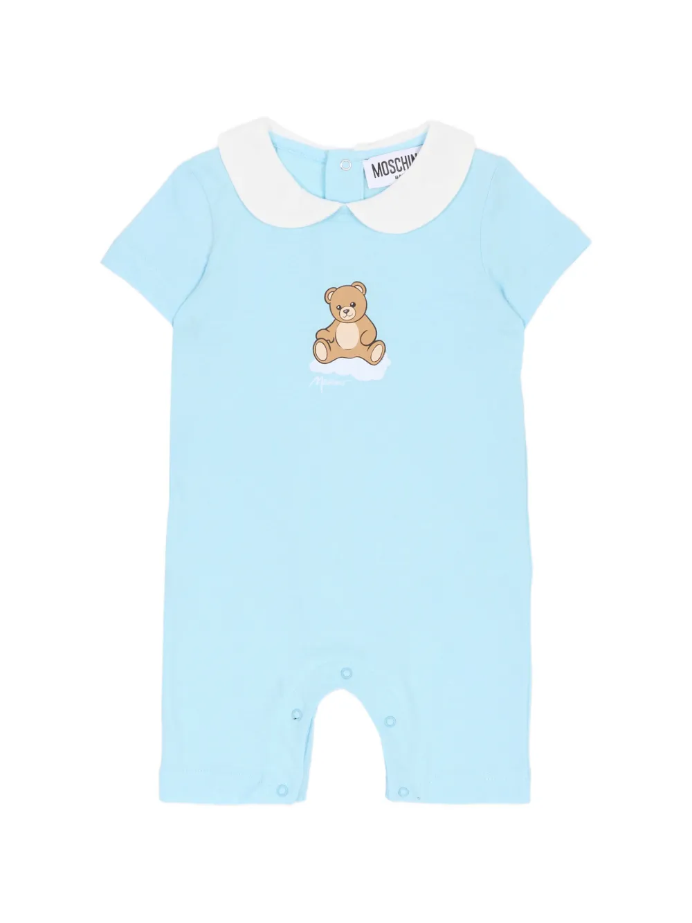 Moschino Kids Teddy Bear-print romper - Blue