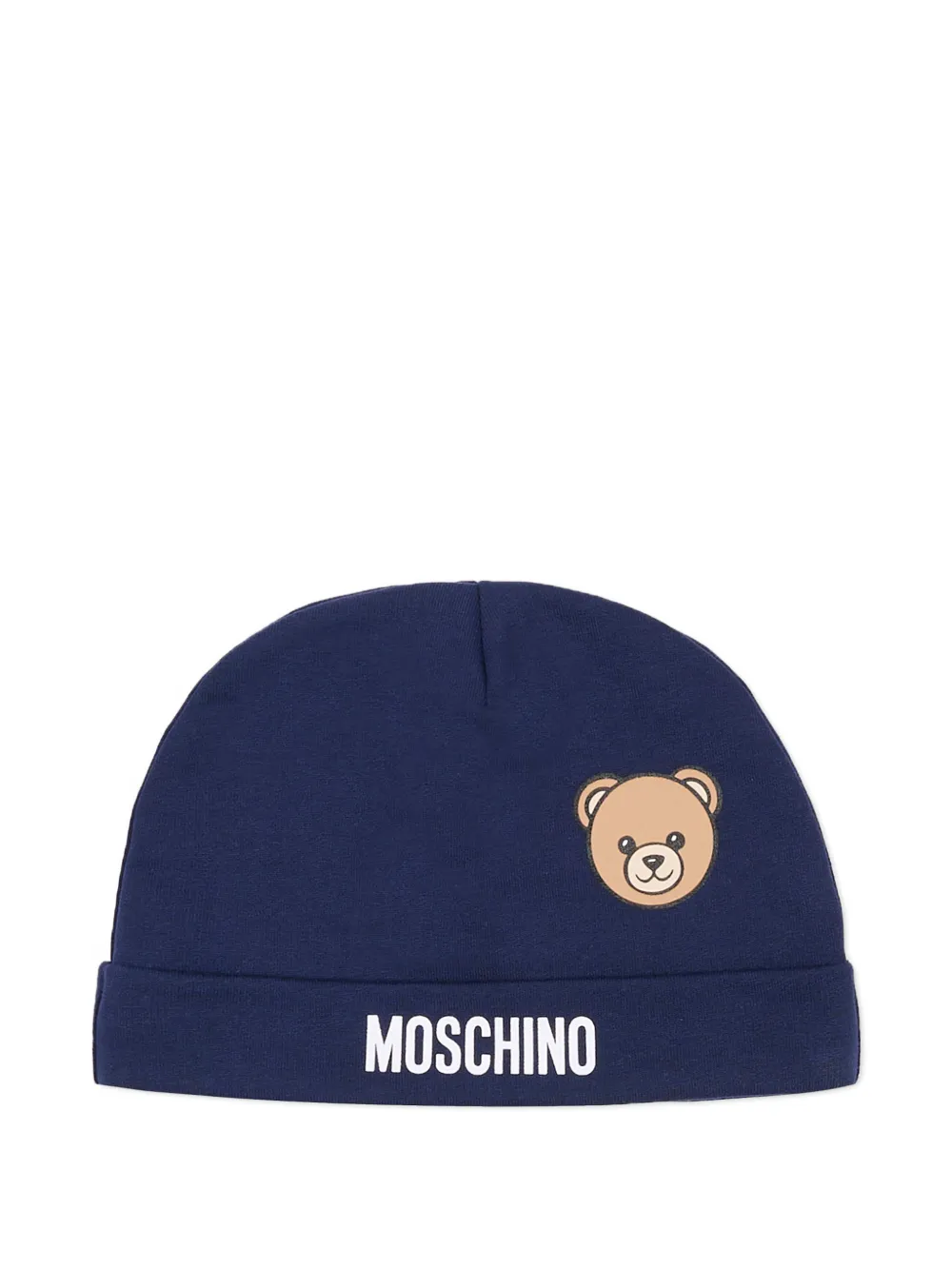 Moschino Kids Teddy Bear beanie hat - Blu