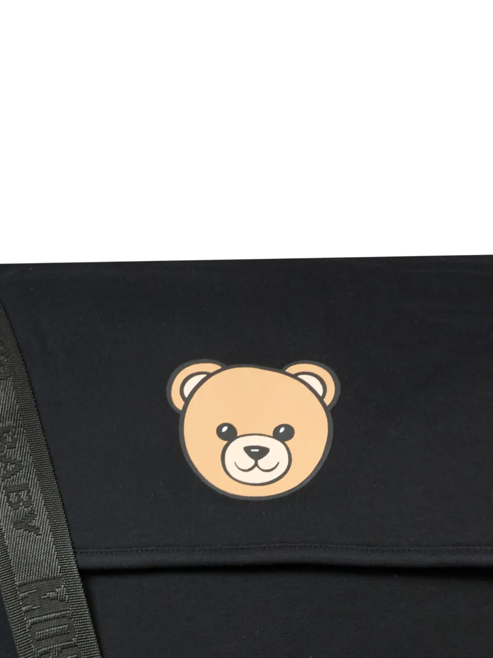Moschino Kids Luiertas met teddybeerapplicatie Zwart