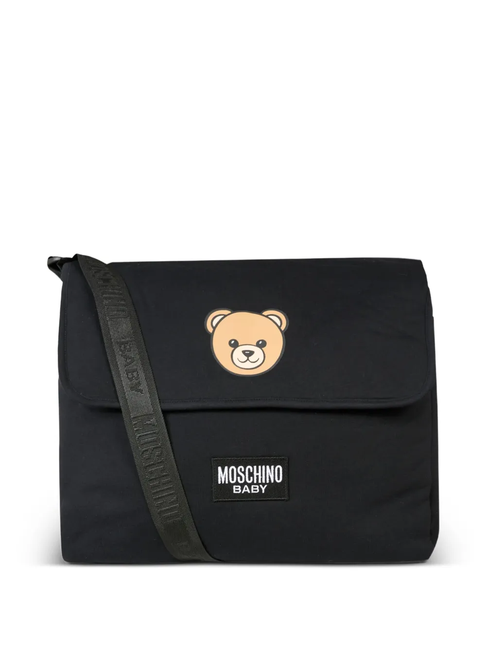 Moschino Kids teddy appliqué changing bag - Schwarz