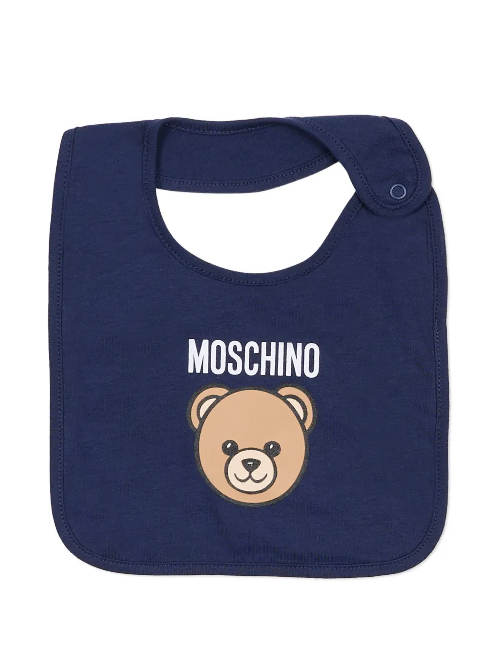 Moschino Kids teddy bear ears hat bib set - Blauw