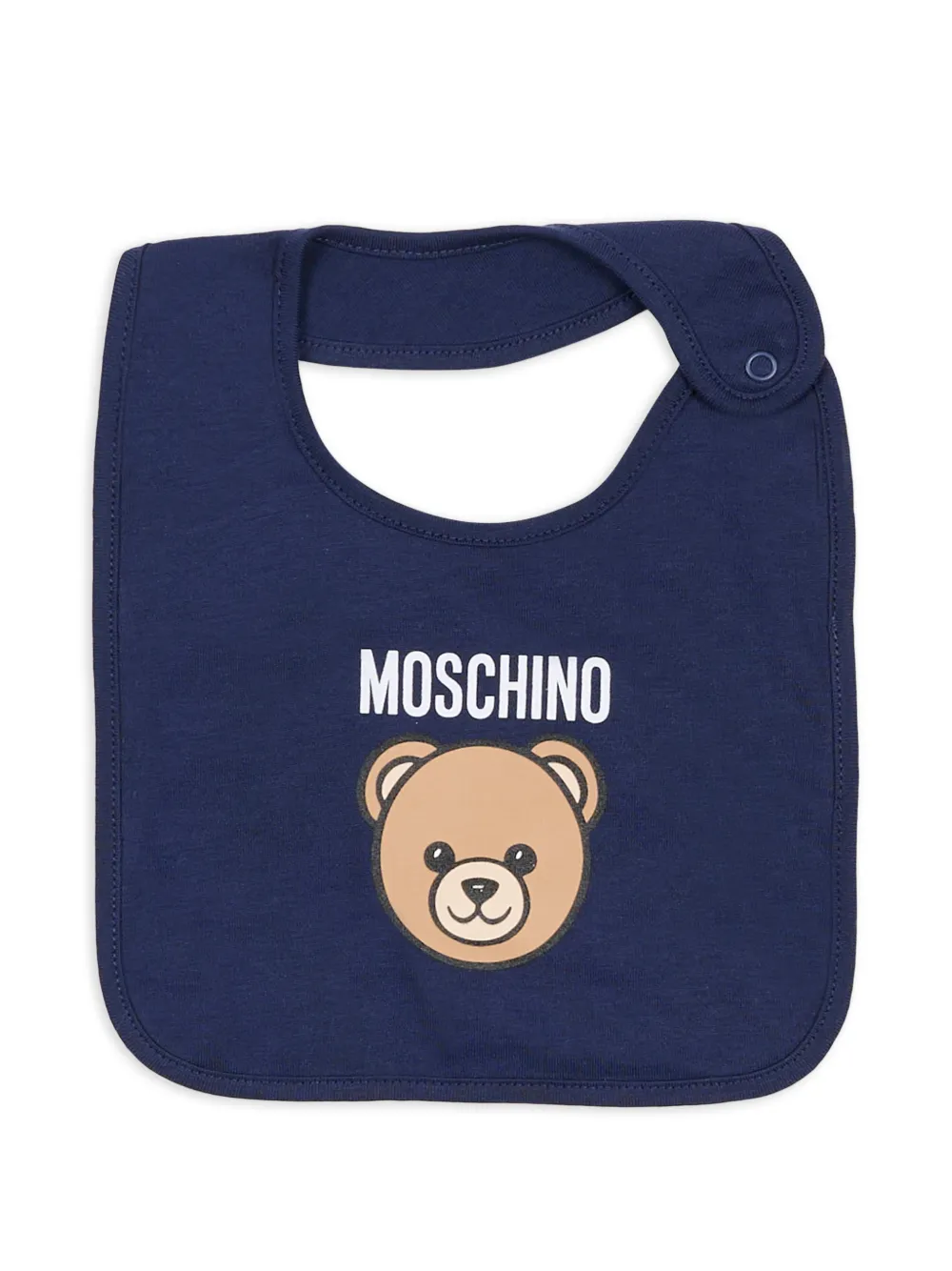 Moschino Kids Slabbetje en muts met teddybeeroren Blauw