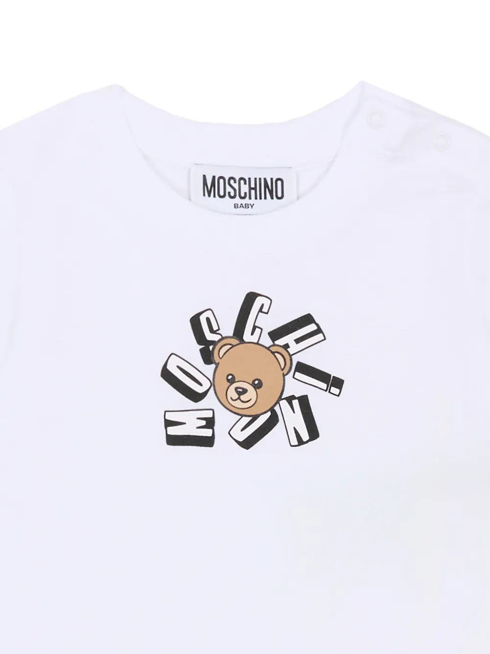 Moschino Kids T-shirt met beerprint Wit