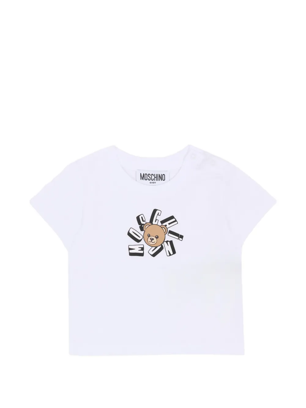 Moschino Kids bear graphic T-shirt - Bianco