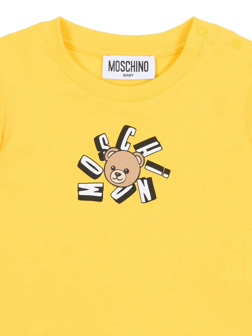 Moschino Kids Teddy T-shirt met korte mouwen Geel