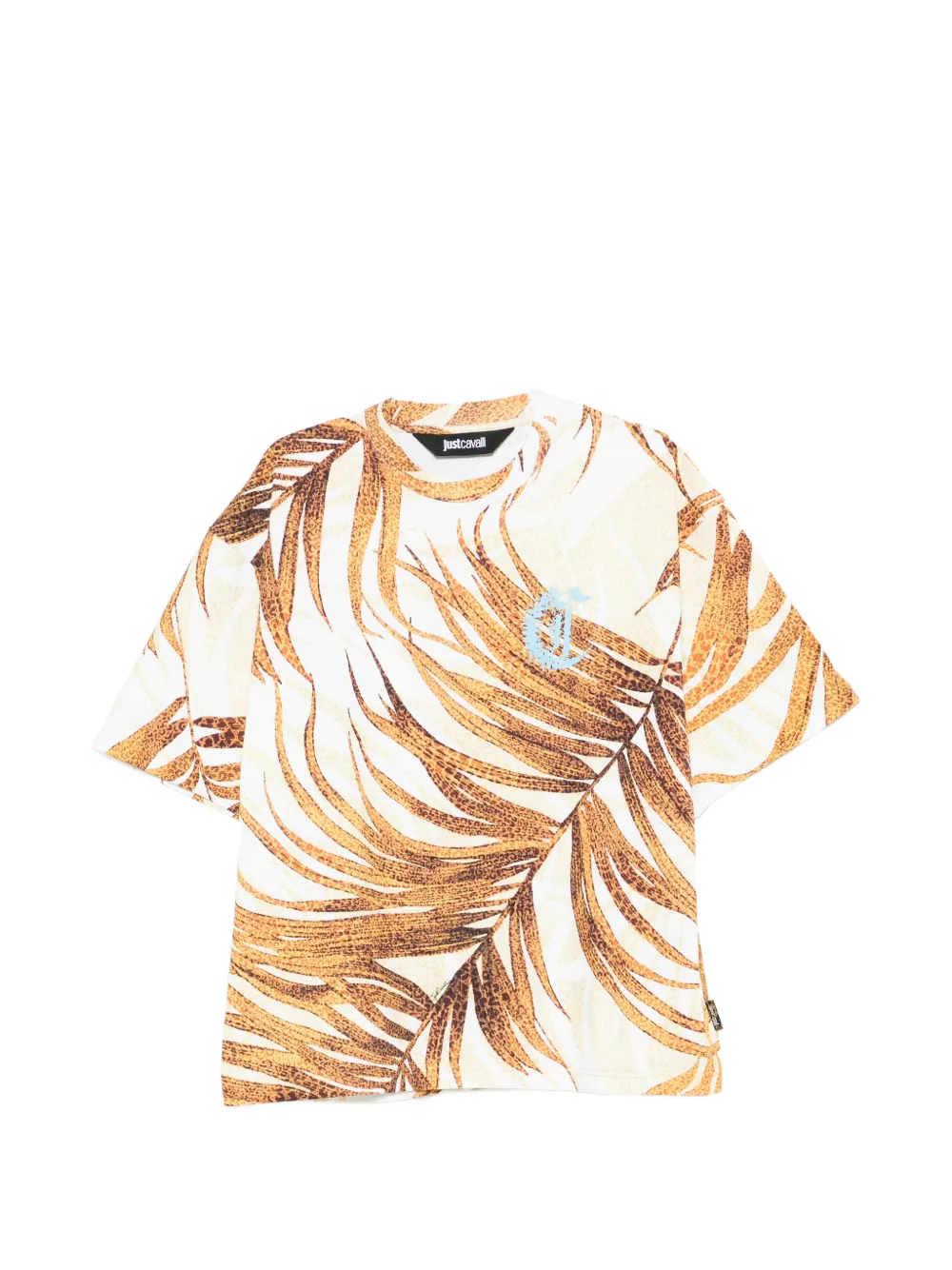 Just Cavalli floral print T-shirt - Toni neutri