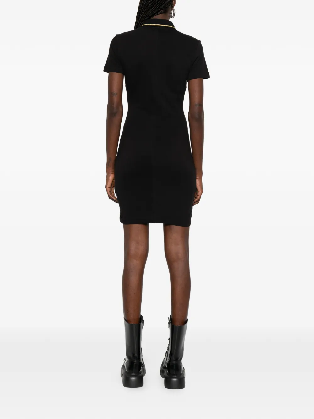 Versace Jeans Couture Mini-jurk met logo Zwart