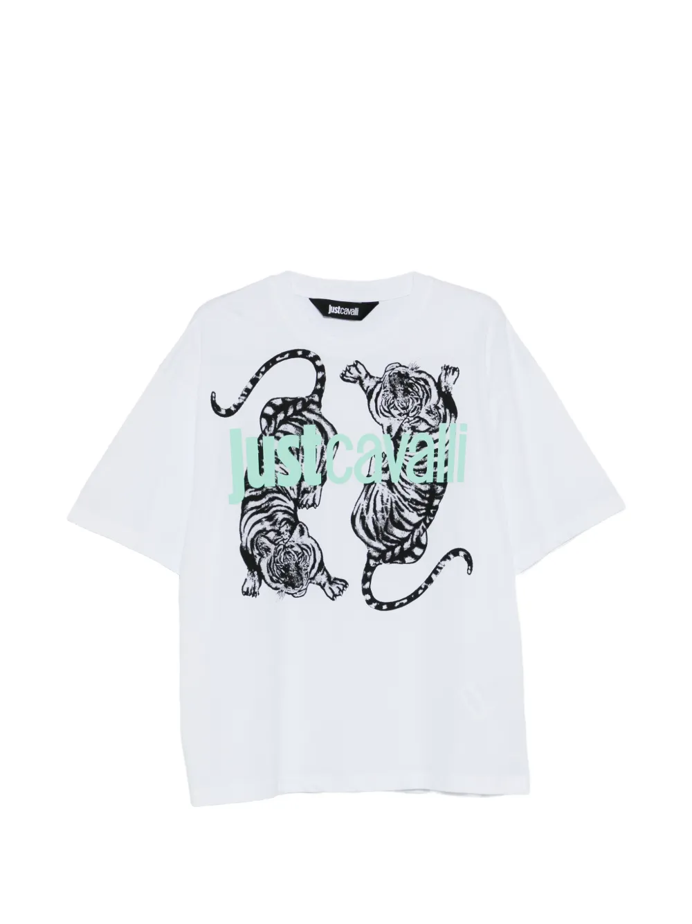 Just Cavalli tiger graphic T-shirt - Bianco