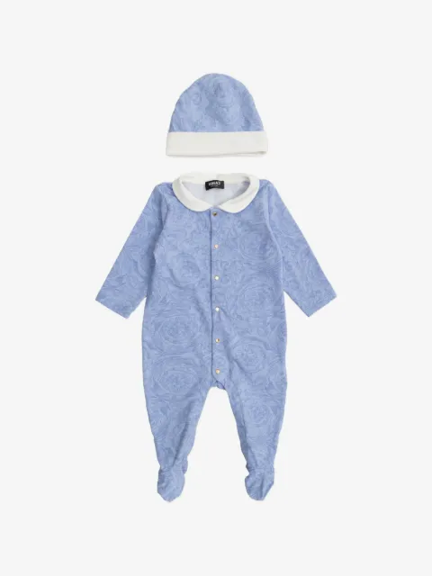 Versace Kids babydragtsæt med krave og blomstertryk