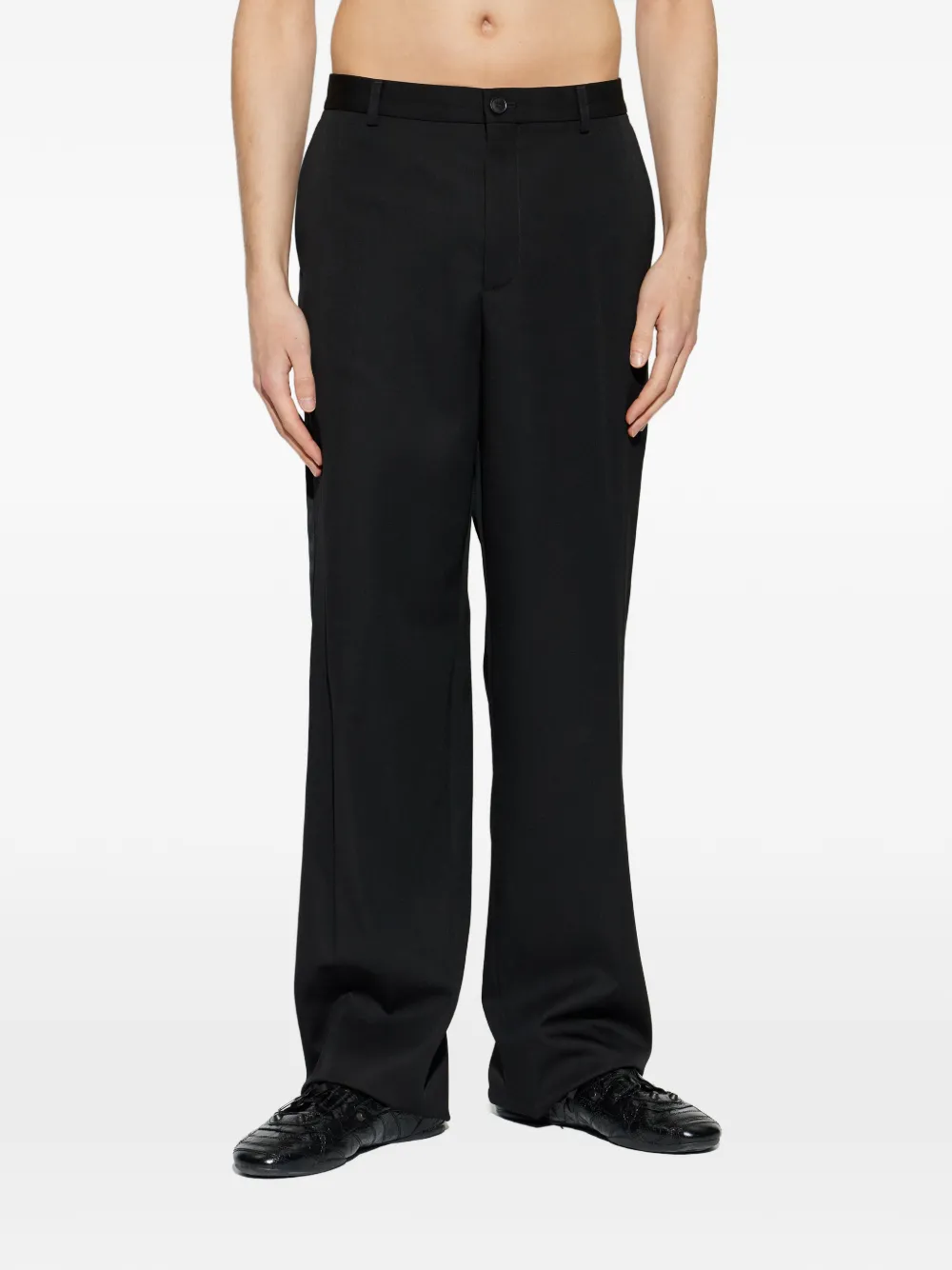  Balenciaga Button Fastening Trousers - Black 