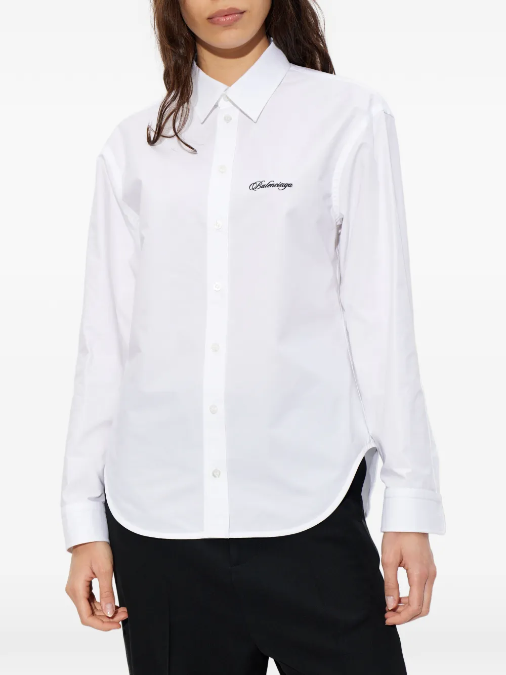 Balenciaga Blouse met logodetail Wit
