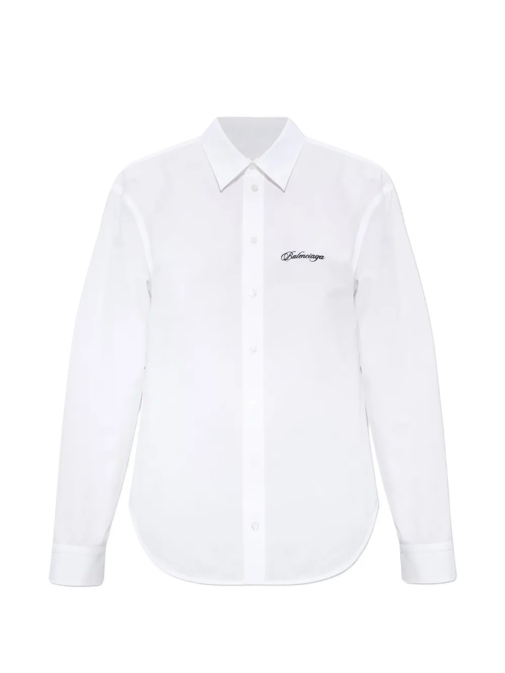 Balenciaga logo-detail cotton shirt - White