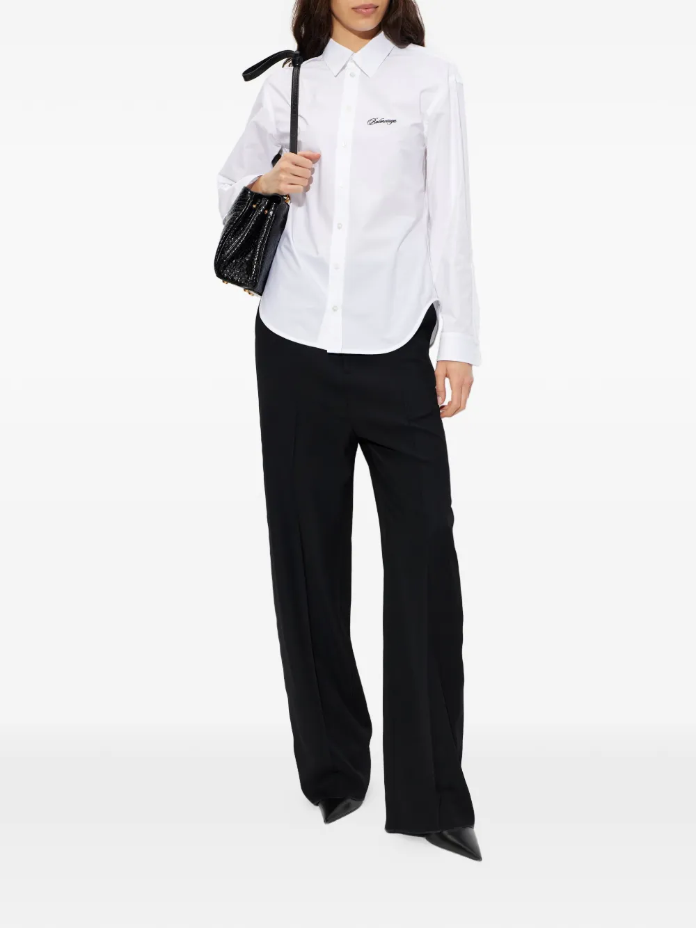 Balenciaga Blouse met logodetail Wit