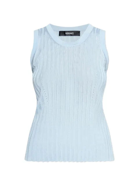 Versace ribbed-knit tank top