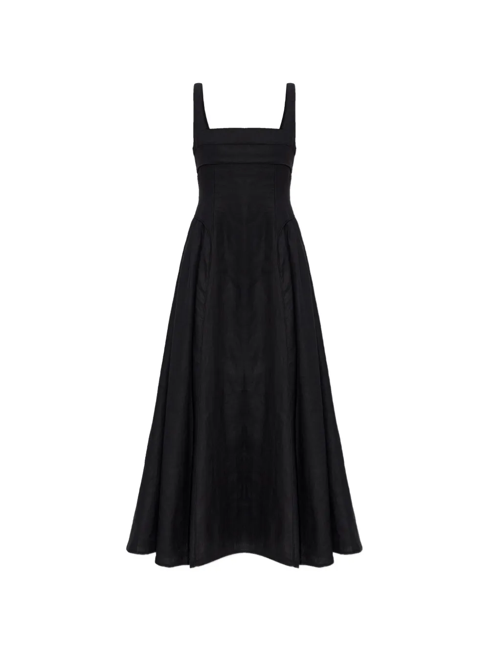 Cult Gaia buckle square-neck midi dress - Nero