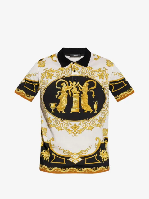 Versace mönstrad pikétröja