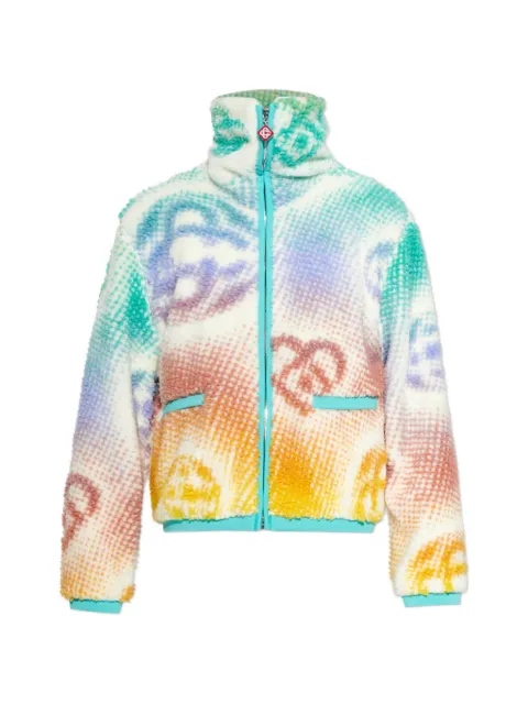 Casablanca monogram-pattern zip-up jacket