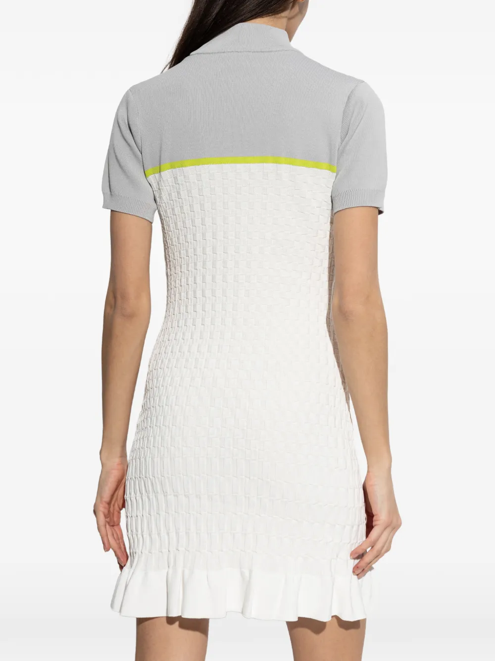 zip-up mini dress