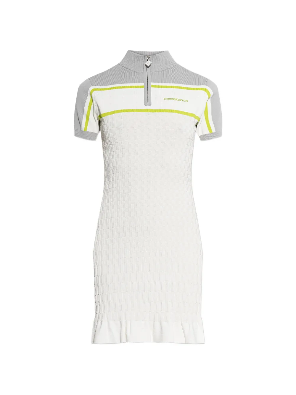 Casablanca zip-up mini dress - Bianco