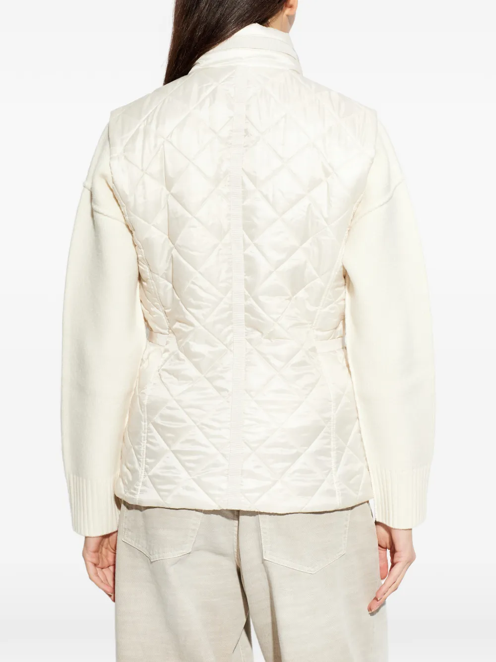Michael Kors Bodywarmer met gestrikte taille Beige