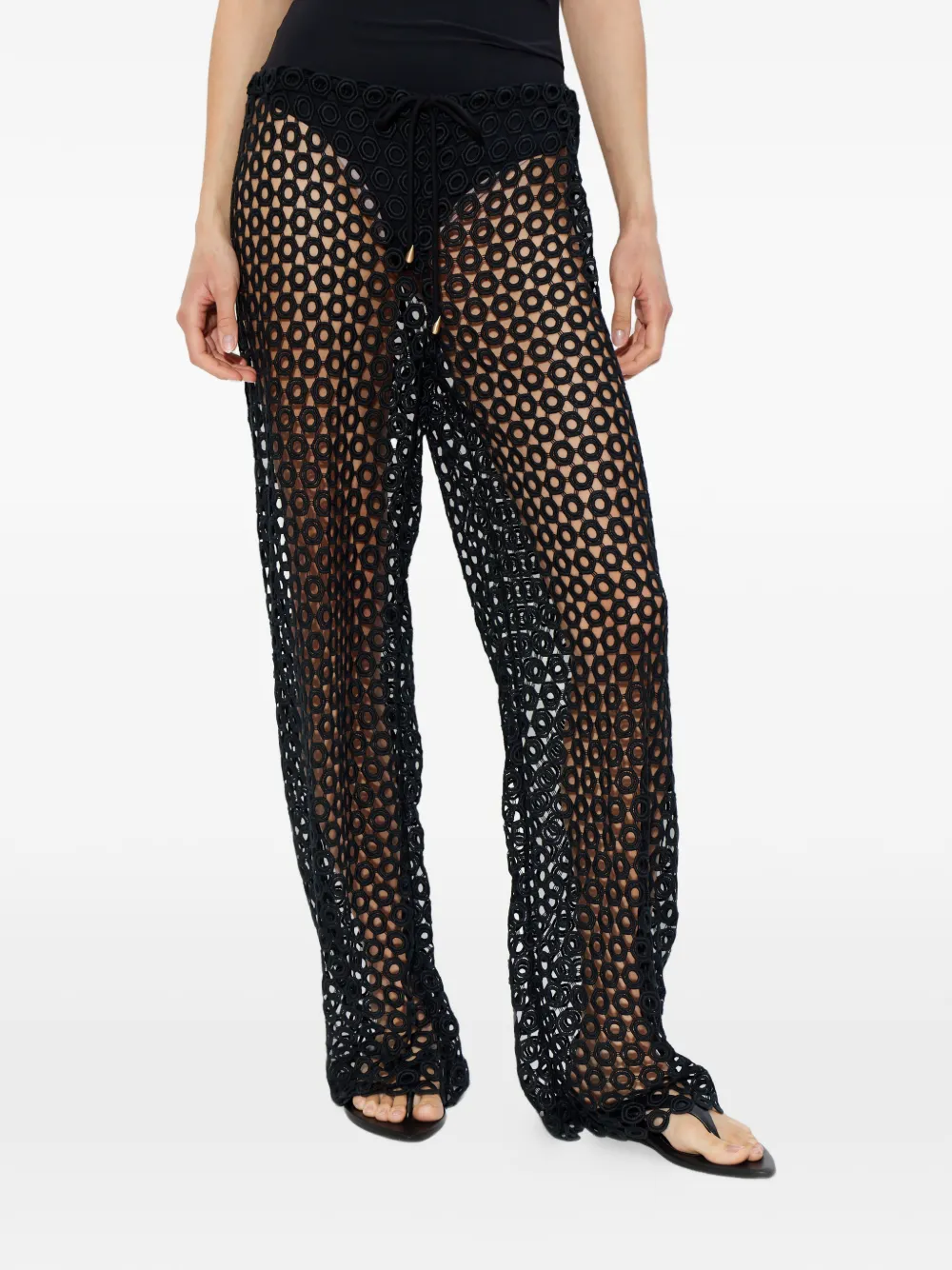  Cult Gaia Cut-out Drawstring Trousers - Black 