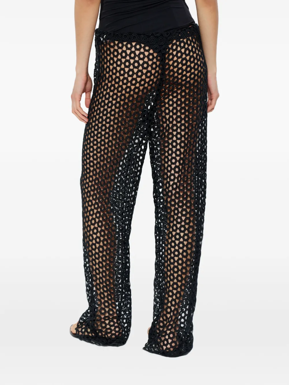 Cult Gaia Broek met trekkoord en uitgesneden details Zwart