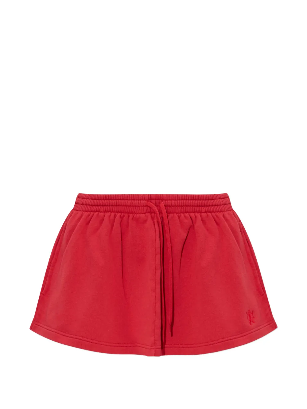 Balenciaga logo-embroidered mini skirt - Rosso