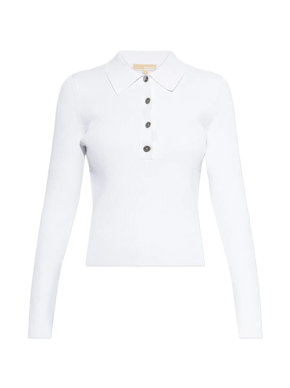 Michael Michael Kors buttoned collared polo top - Bianco