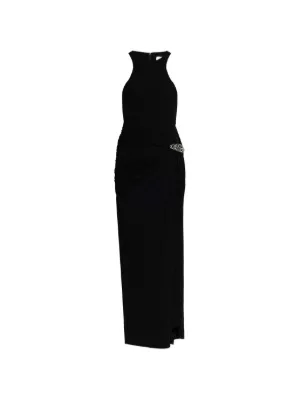 designer floor length evening dresses Ladivine CD0230 Size 18 Emerald Beaded Sheer Corset A Line Maxi Slit Prom Dress Shimmer Ballgown Formal main image 0