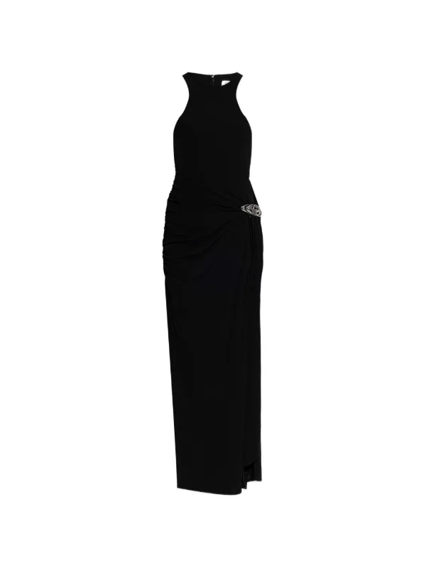 Casablanca Draped Maxi Dress in Black