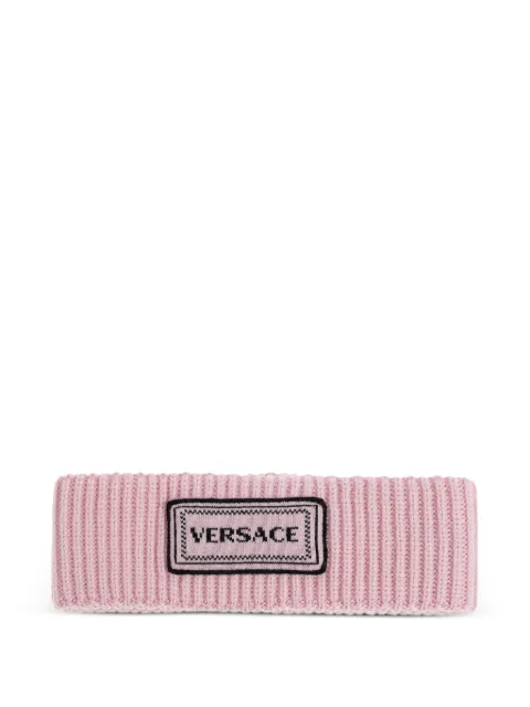 Versace ribbed patch headband