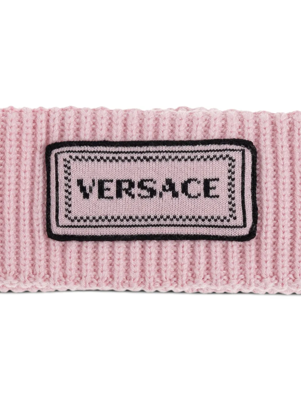  Versace Ribbed Patch Headband - Pink 