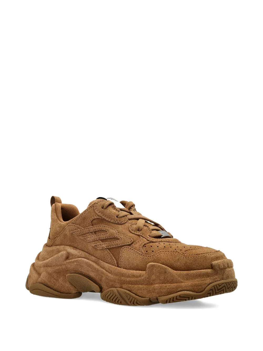 Balenciaga Triple S suède sneakers Bruin