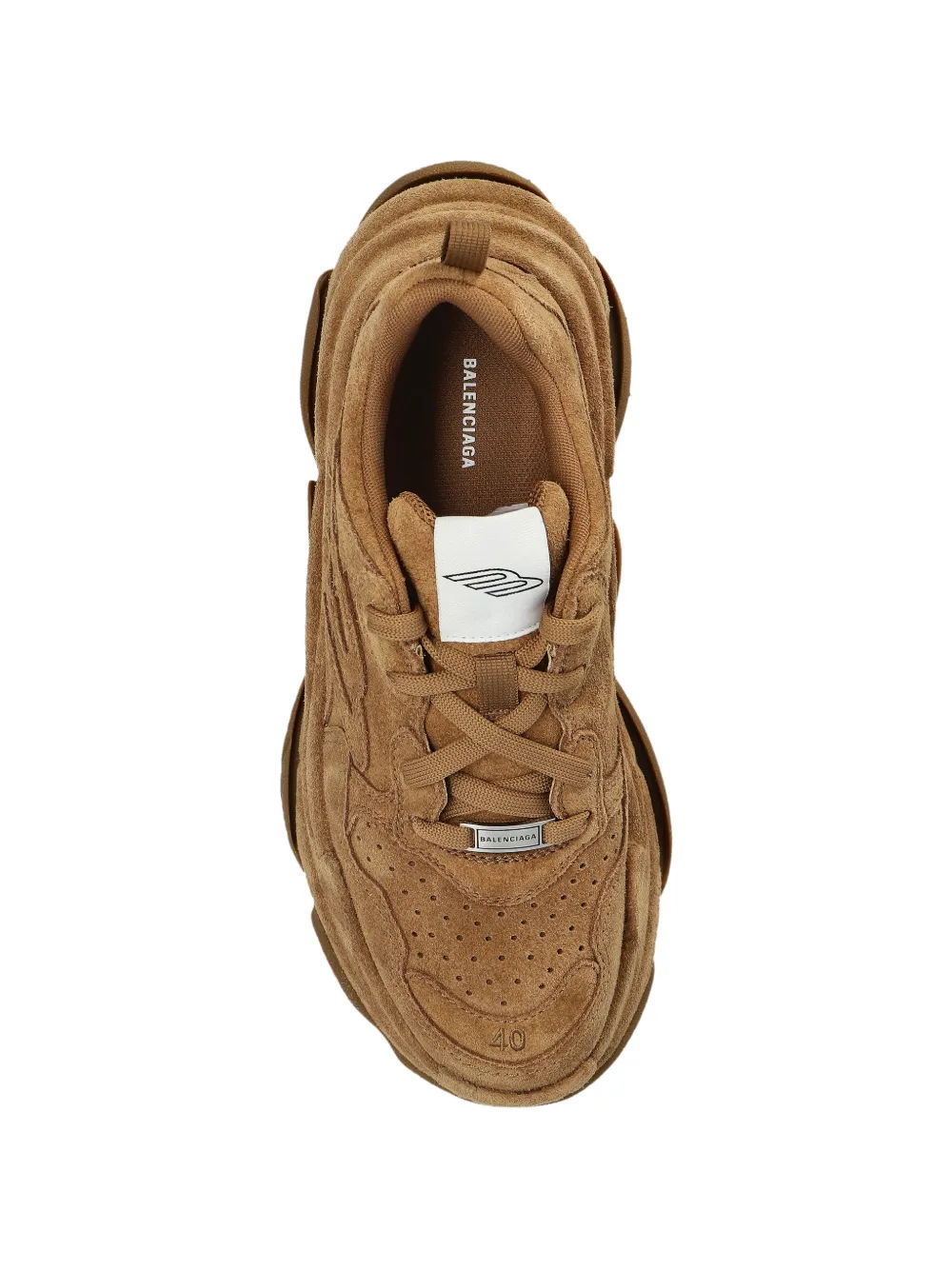 Balenciaga Triple S suède sneakers Bruin
