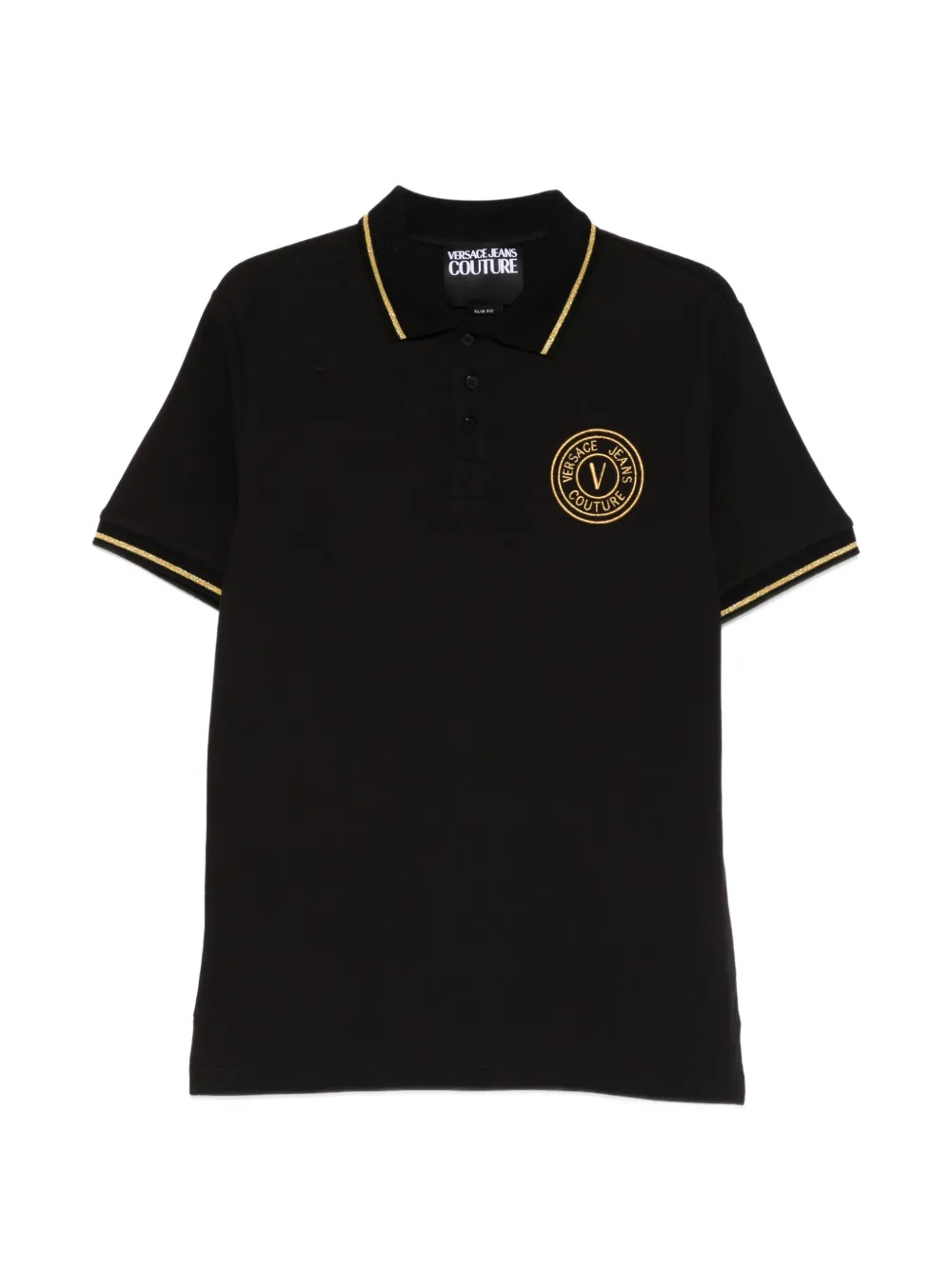 Versace Jeans Couture logo-appliqué polo shirt - Nero