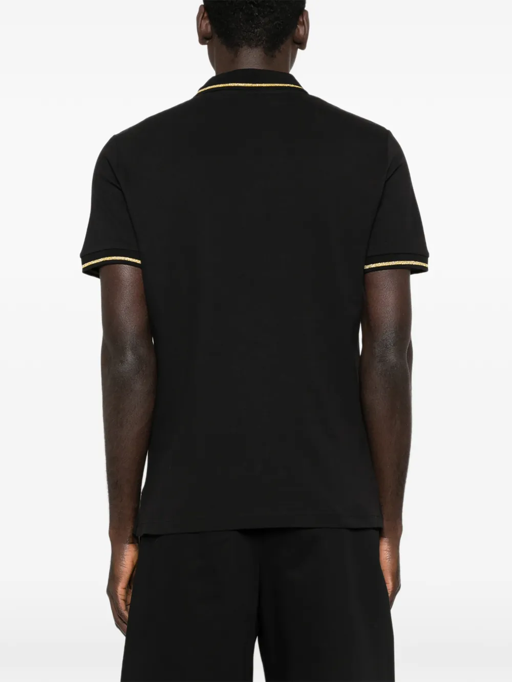 Versace Jeans Couture Poloshirt met logo-applicatie Zwart