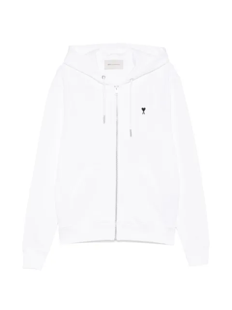 AMI Paris embroidered-logo zip-up hoodie