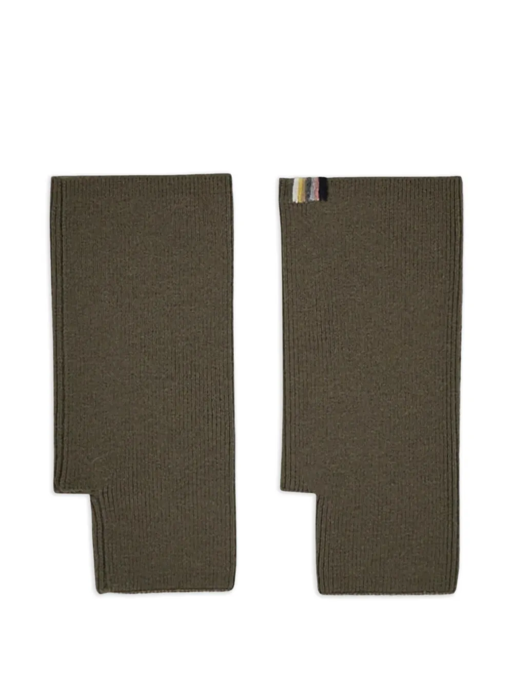 extreme cashmere n°391 Moufle ribbed gloves - Verde