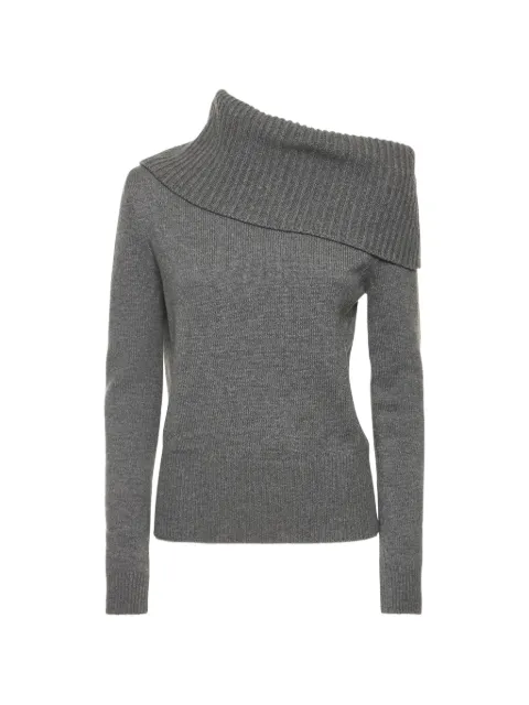 Michael Kors asymmetric one-shoulder cashmere sweater